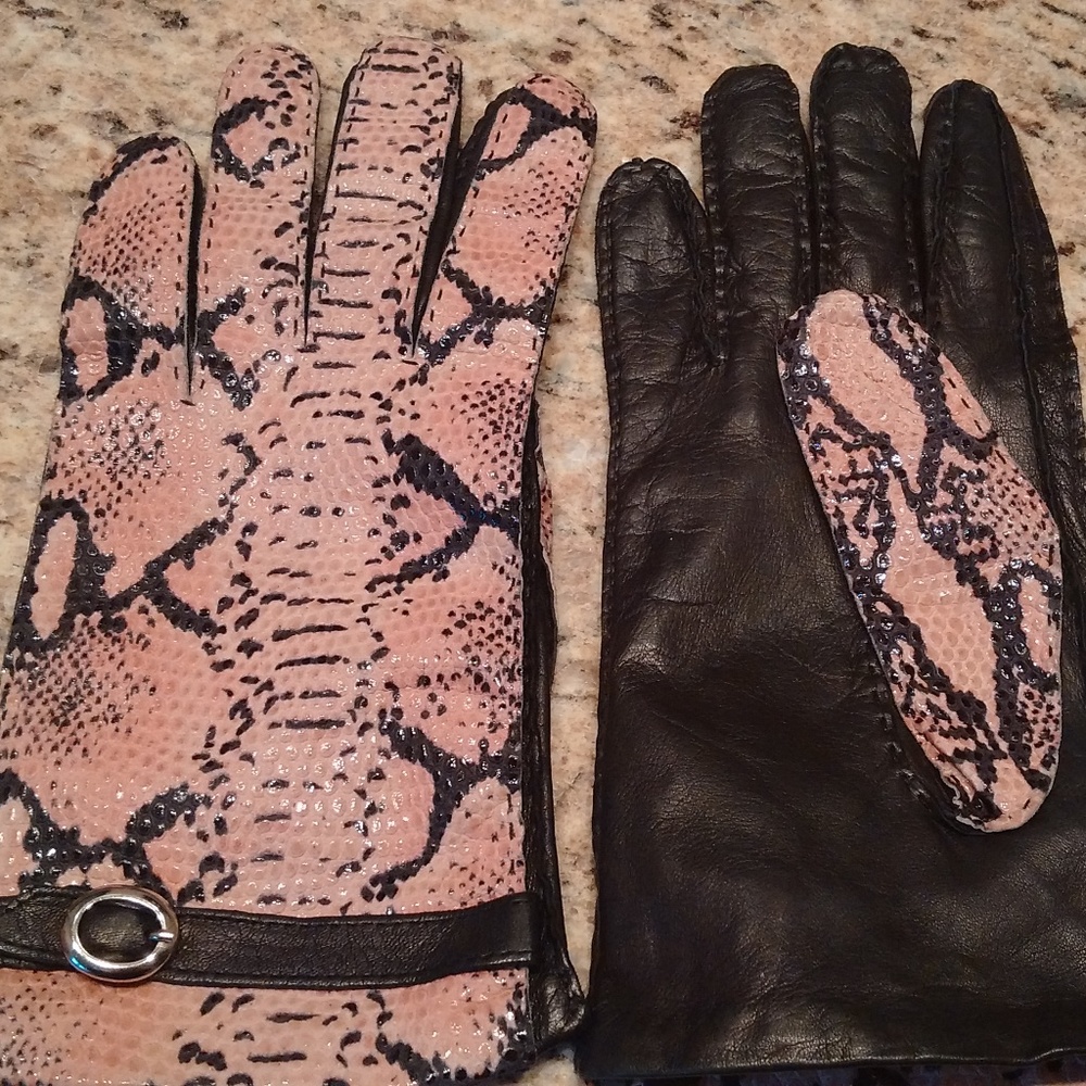 NEW Portolano Real Python Snakeskin Leather Gloves